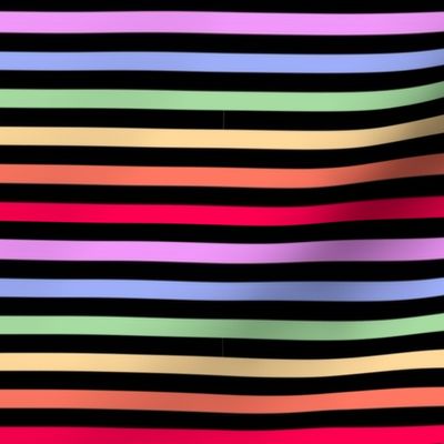 Trolls rainbow stripe on black 4x4 sideways