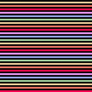 Trolls rainbow stripe on black 4x4 sideways