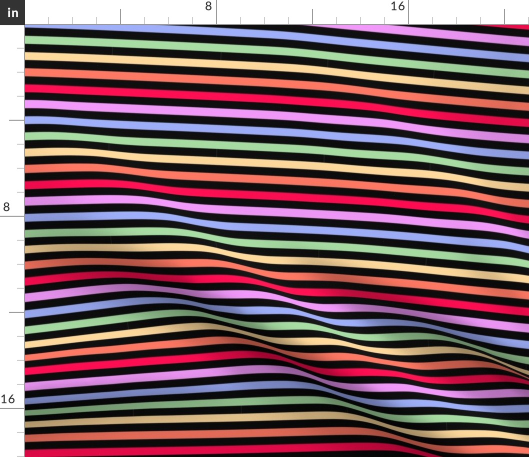 Trolls rainbow stripe on black 4x4 sideways