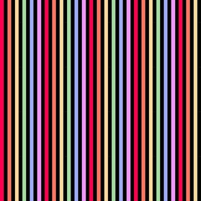 Trolls rainbow stripe on black 4x4