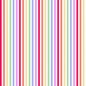 Trolls rainbow stripe on white 4x4