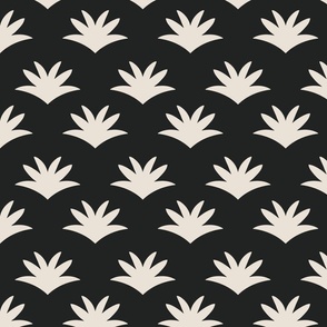 Small Palms - Cream and Black