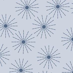 MCM Sunburst Scatter - Muted Blue - soft