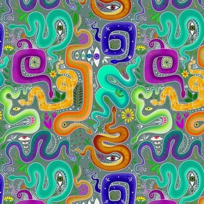 Snake trip grey large 