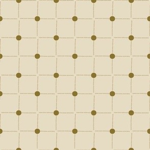 SMALL MCM Dot Dash Grid - Golden Olive Green - Soft
