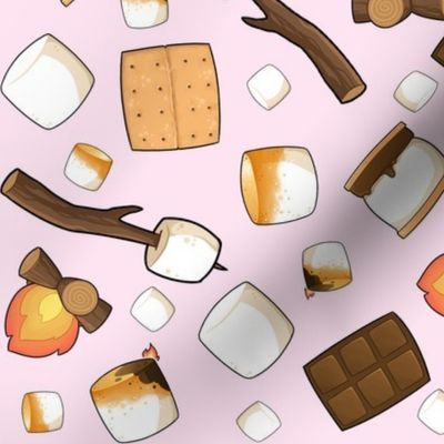 Smores / S’mores / Pink / Camping