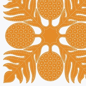 Large Ulu Quilt orange on white