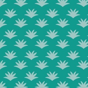 Small Palms - Teal and Turquoise
