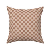 booboo collective -  3_4 inch wobble check grid - caramel brown
