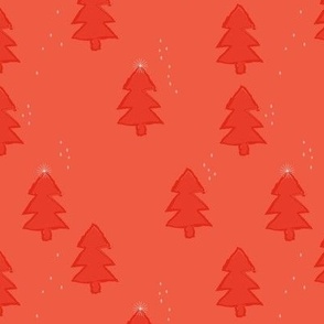 booboo collective - christmas trees - festive red