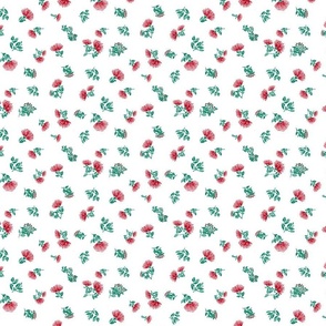 small-Li'i Lehua  coordinate floral-red on white