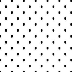 Rough dots Black and White High Contrast print on white
