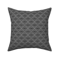 Rhombus layers Black and White High Contrast print on black small