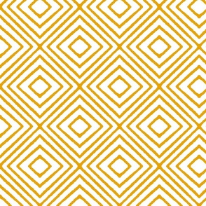 Rhombus layers geometric golden yellow medium