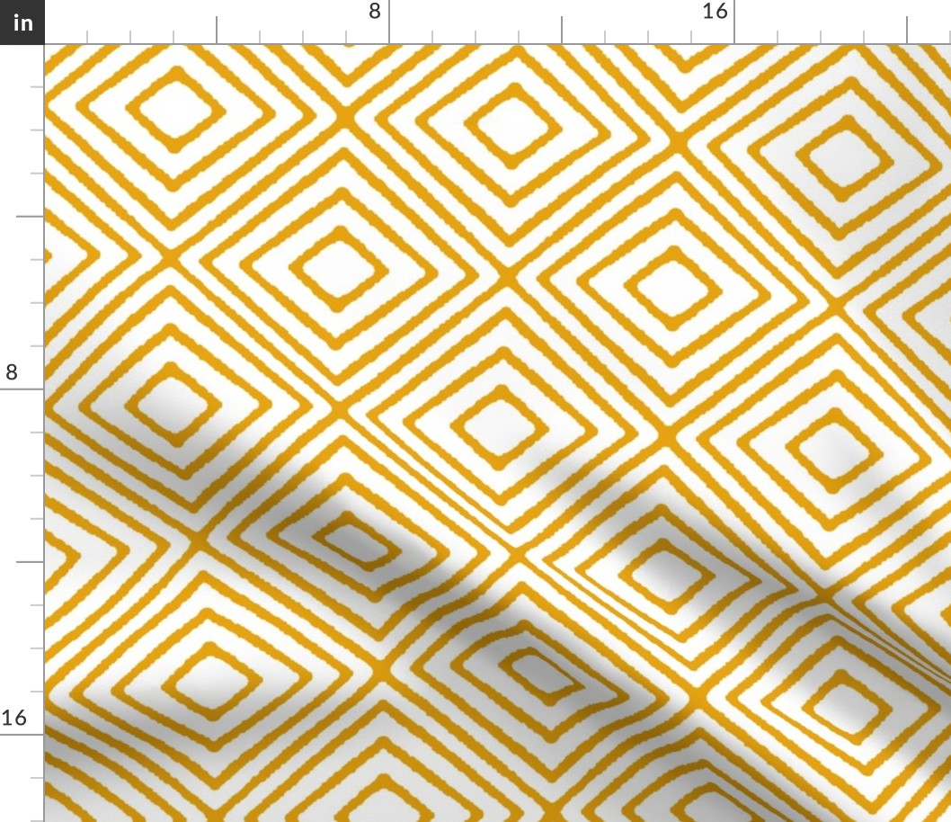 Rhombus layers geometric golden yellow medium