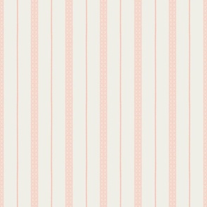 Classic Stripes with crosses dusty pink medium