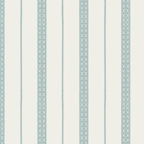 Classic Stripes with crosses neutral grey mint large
