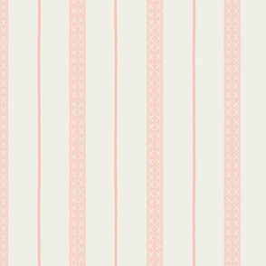 Classic Stripes with crosses dusty pink large