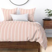 Classic Linen Triple Stripe Textured dusty pink background medium