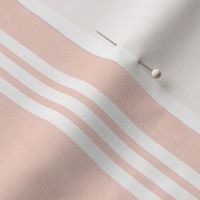 Classic Linen Triple Stripe Textured dusty pink background medium