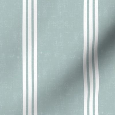 Classic Linen Triple Stripe Textured Mint background medium