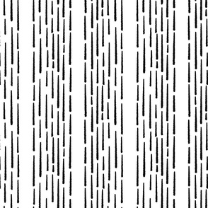 Dashed Stripes Black and White High Contrast print on white medium