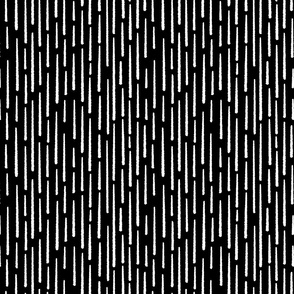 Dashed Stripe Rainfall Wall Black and white