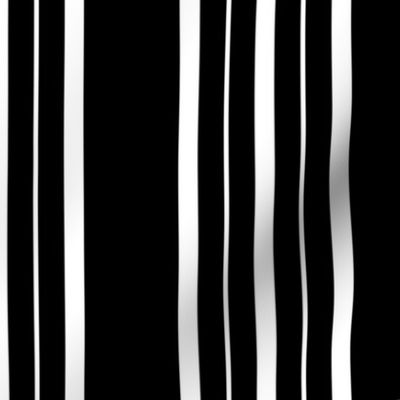 Classic Stripe Five Thick and Thin White and black background large