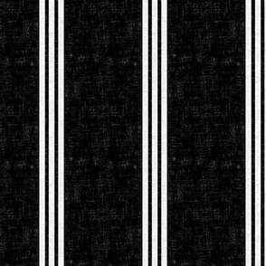 Classic Linen Triple Stripe Textured black background large