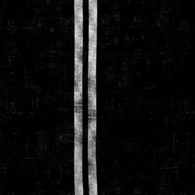 Classic Linen Double Stripe Textured black background large