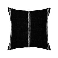 Classic Linen Double Stripe Textured black background large