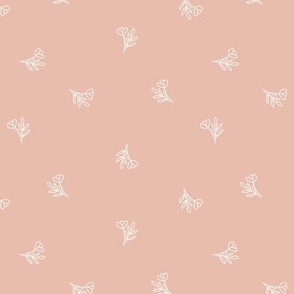 The Minimalist tiny tulips Scandinavian style delicate boho garden neutral brown seventies palette blush pink