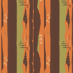 Through the river- brown, orange, green, medium