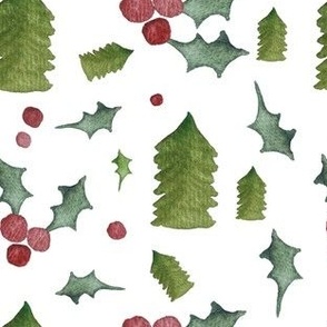 holly jolly christmas swatch 15 on white