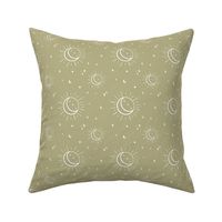 Sun Moon Scatter Solid Green Norlie Studio