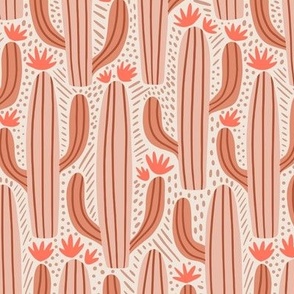 Cactus Country | Large Scale| Warm Peachy Earth Tones