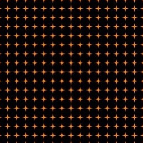 1272 small - Halloween Stars - Orange on Black