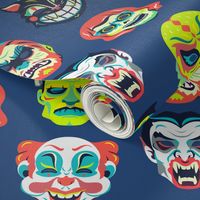 Retro Haunt: Vintage Halloween Mask Medley