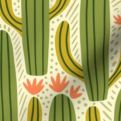 Cactus Country | Extra Large Scale | Green Coral