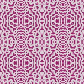 Abstract Brain Coral Pattern Gray on  Magenta