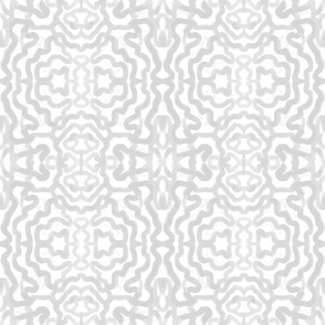 Abstract Brain Coral Pattern Gray on White