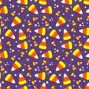 1284 small - Candy Corn on Purple - Halloween Candy