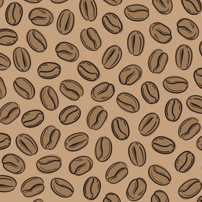 Coffee Beans Elegance - Warm Cafe-Inspired, Small