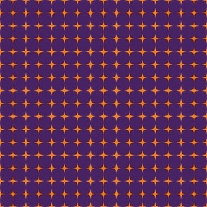 1271 small - Halloween Stars - Orange on Purple