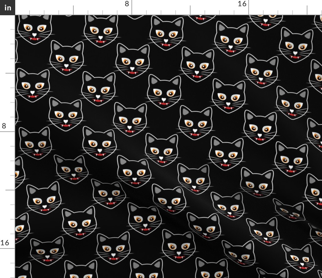 1269 medium - Black Cats - Demented Vampire Kitties black