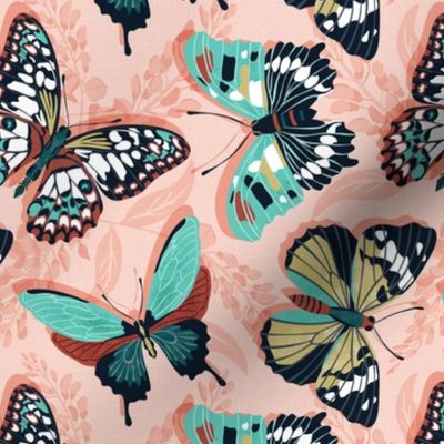 Mariposa - Butterflies Pink Tropics Regular Scale