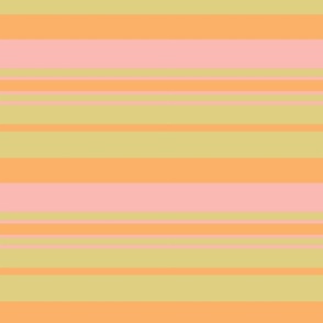 Horizontal Lines in Pink Orange and Green