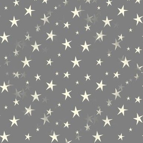 Pale Yellow Stars on Grey Starfield