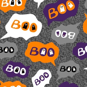 1263 large - Boo Speech Bubbles, textured