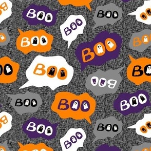 1263 medium - Boo Speech Bubbles, textured